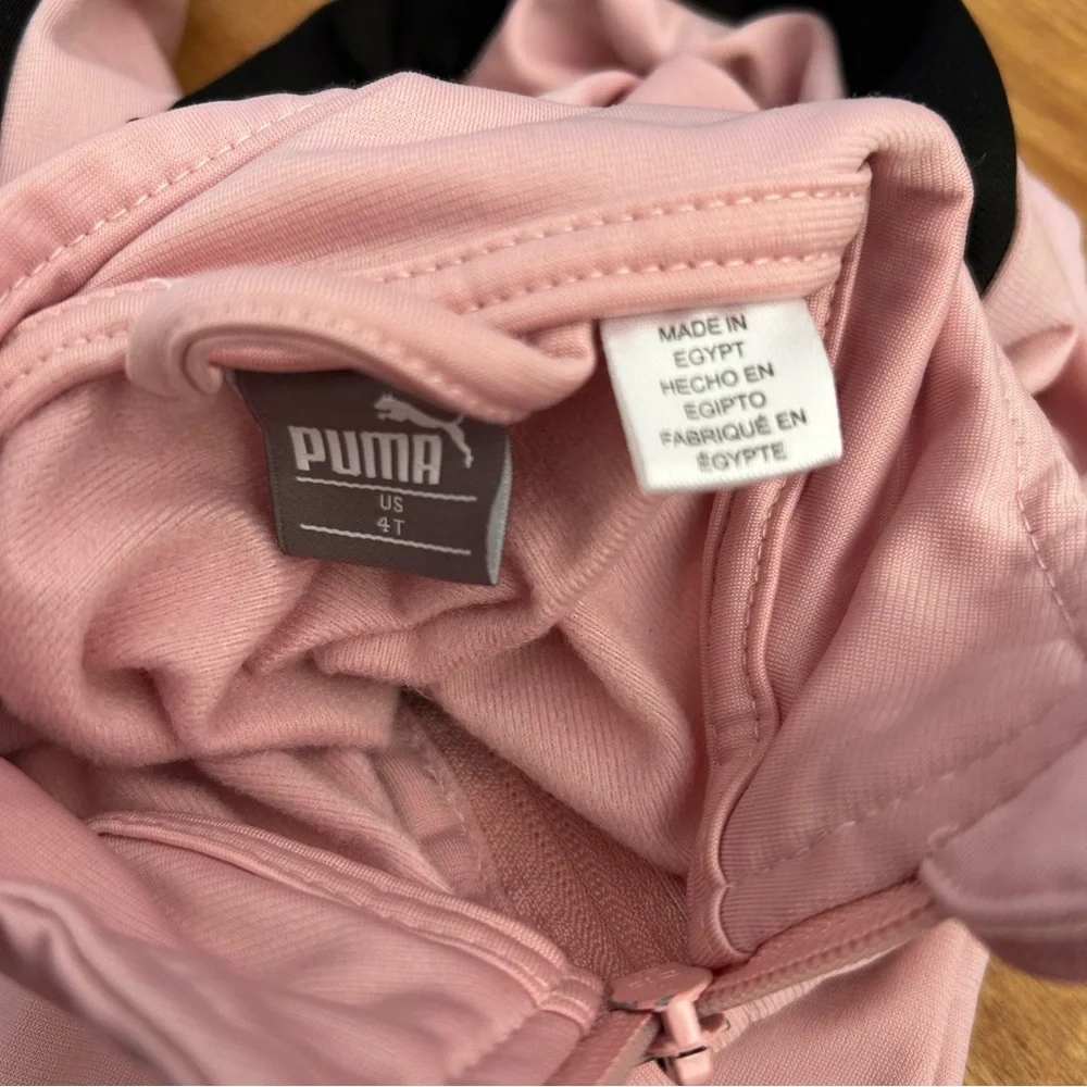 Puma adorable pink and black tracksuit for girls set - Picture 3 of 4